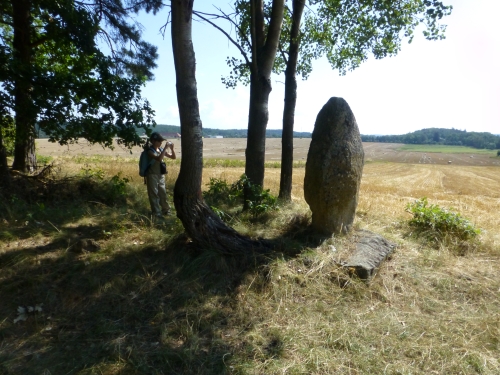 BM8 - Kámen v porovnání s 125 cm vysokou postavou
